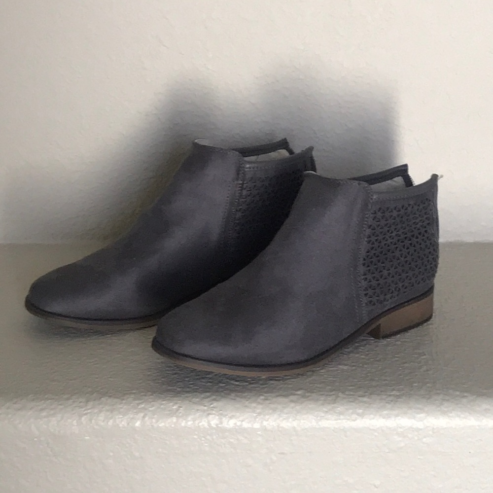 Gray Ankle Boots